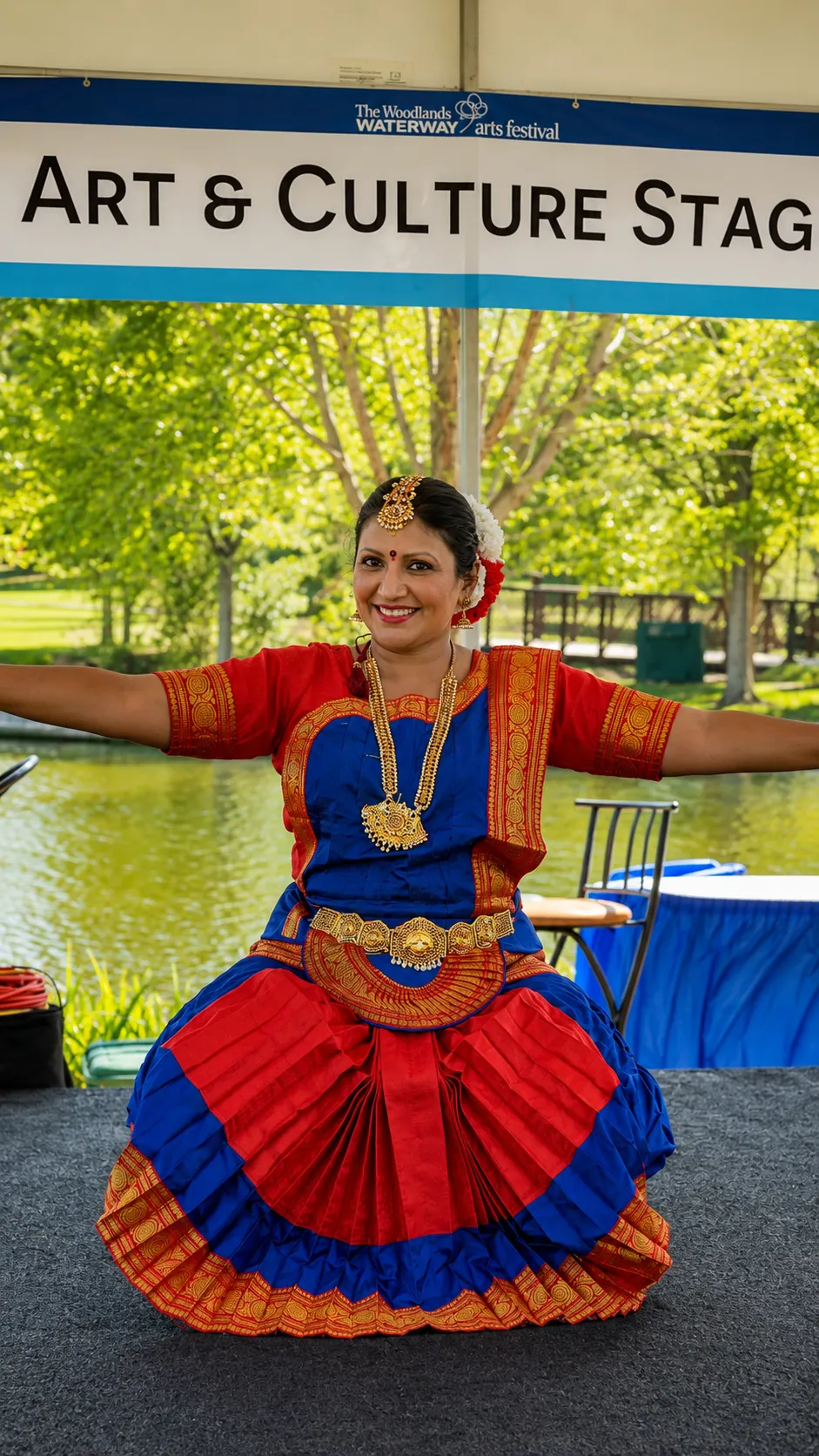 Bharatanatyam performance the woodlands waterway arts festival spotlight academy