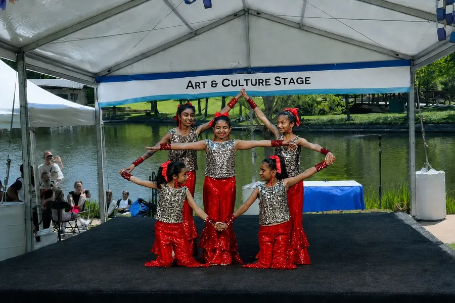 Spotlight Academy students performing on the Art & Culture Stage at the Woodlands Waterway Arts Festival, The Woodlands TX