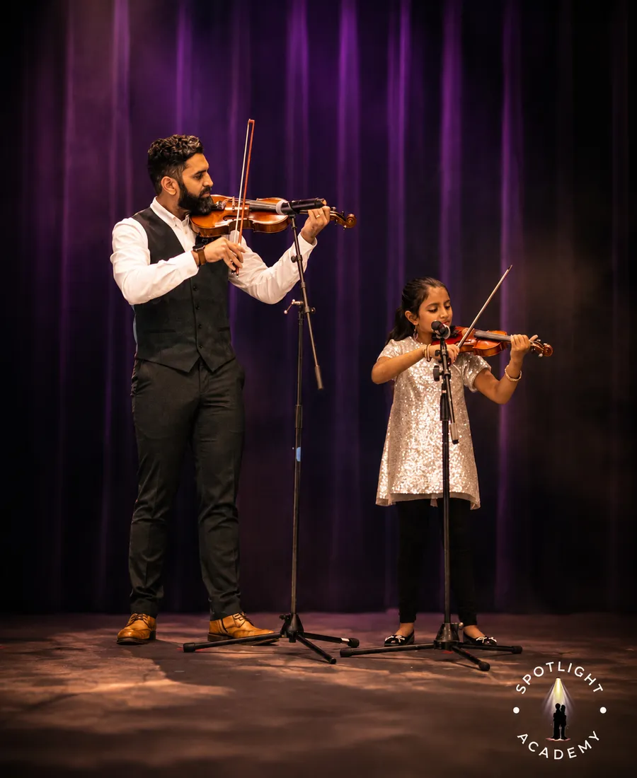 Student in Violin lessons at Spotlight Academy, The Woodlands TX